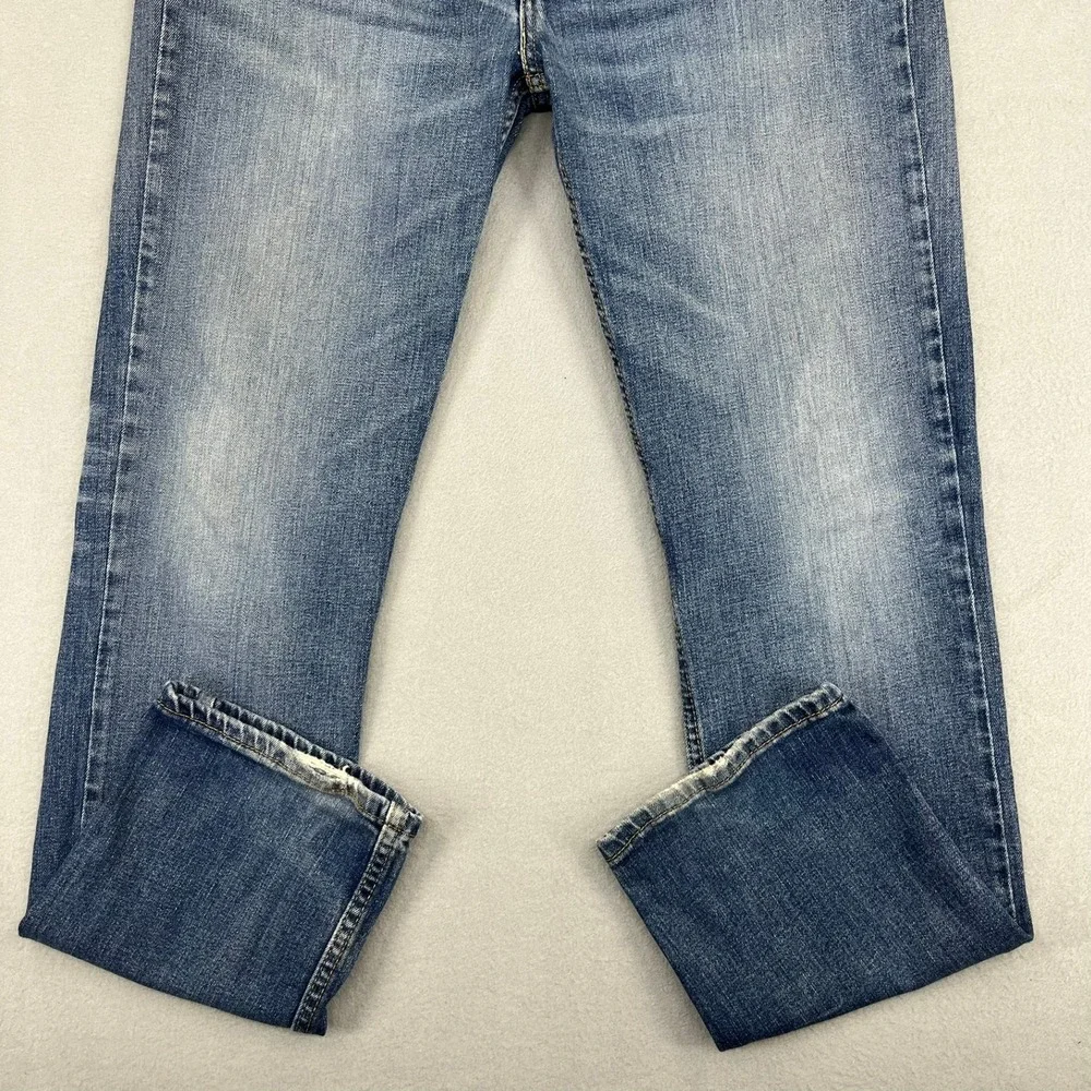Levis 514 Mens Straight Fit Jeans Medium Wash Blue Denim Size 34 - Picture 3 of 16